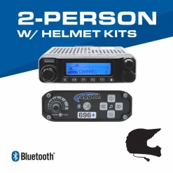 Rugged Radios 2 Person 696 PLUS Complete Communication Intercom System - W/ Helmet Kits