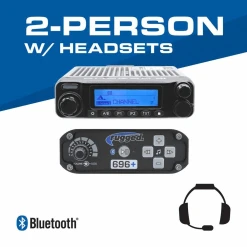 Rugged Radios 2 Person 696 PLUS Complete Communication Intercom System - W/ Ultimate Headsets