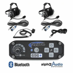 Rugged Radios 2 Person RR696 PLUS Bluetooth Intercom System W/ Ultimate Headsets