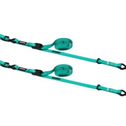 Speed Strap Speedstrap X Shreddy 1" X 10' Cam-Lock Tie Down With Snap S-Hooks &amp; Soft Tie (2 Pack) - Teal
