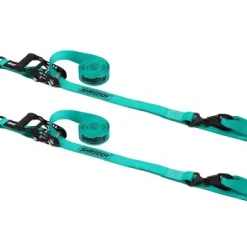 Speed Strap Speedstrap X Shreddy 1.5" X 10' Ratchet Tie Down W/ Soft-Tie (2 Pack) - Teal