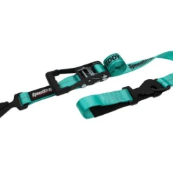 Speed Strap Speedstrap X Shreddy 2" X 10' Ratchet Tie Down W/ Twisted Snap Hooks &amp; Axle Strap - Teal