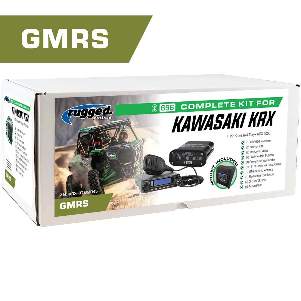 Rugged Radios Kawasaki KRX 1000 GMR45 Complete Communication Kit