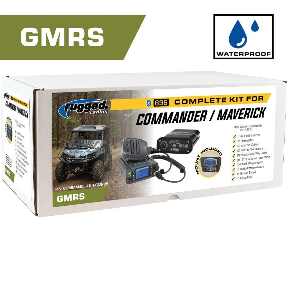 Rugged Radios Can-Am Commander GMR25 Complete UTV Communication Kit